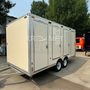 Baño Portátil de Acero para Discapacitados, 3 Cabinas, Estilo Moderno, con Accesos ADA, Remolque de Lujo para Baño Móvil - Product Image 1