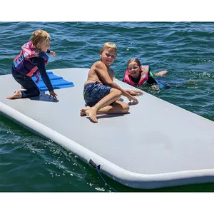 Nuova vendita calda commerciale durevole Dwf punto goccia 2 In 1 lago gonfiabile piscina scivolo per barca & Yacht