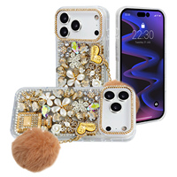 Coque de téléphone portable KS1026 en TPU+PC de luxe, faite à la main, avec strass, anneau magnétique, antichoc, plusieurs couleurs, logo personnalisable