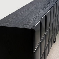 Nordique Vintage salon en bois massif luxe noir buffet Buffet Table Design moderne stockage cuisine salle à manger côté armoire