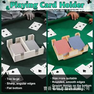 Creative solid wood <b>playing</b> <b>card</b> storage box, household wooden rotating <b>playing</b> <b>card</b> box, desktop wooden <b>card</b> organizer. - Product Image 4