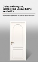 Porte battante de chambre en chêne massif blanc crème épaissi, peinte et insonorisée pour intérieur.