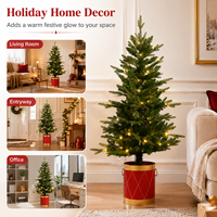 Guirlandes lumineuses de Noël à brancher, lumières LED scintillantes d'intérieur, pré-décorées sur le sapin de Noël pour une ambiance festive romantique