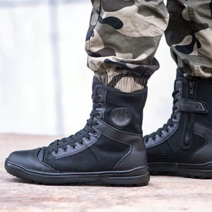 รองเท้าบูทปฏิบัติการพิเศษแบบหุ้มข้อสูง ผ้าตาข่ายระบายอากาศ หนังเย็บต่อกัน พื้นนุ่ม ส้นเตี้ย สำหรับฝึกซ้อมในฤดูหนาว ใช้งานกลางแจ้ง - Product Image 3