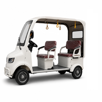 SumEV Nouveau Quadricycle Électrique Rétro Amélioré à 4 Roues avec Pare-brise Avant et Vitre Arrière, Vélo de Loisirs Électrique
