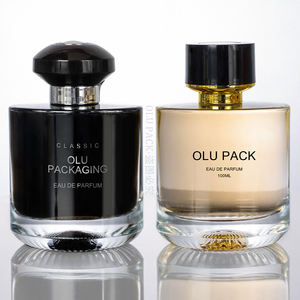 Hiện đại 100ml Rỗng chai nước hoa thủy tinh với kiểu dáng đẹp nắp màu đen Eau de Parfum container cho nhà thiết kế Nước hoa thương hiệu OEM/ODM - Product Image 3