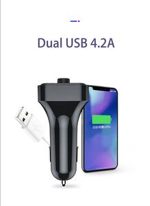 ワイヤレスデュアルUSB充電器カーMP3プレーヤーハンズフリーFMトランスミッターFMモジュレーター<span class=keywords><strong>Bluetooth</strong></span>カーキット - Product Image 3