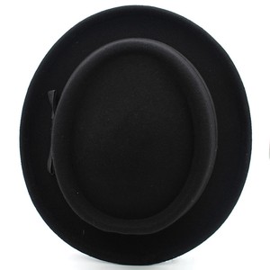Chapeau Fedora Porkpie en feutre <span class=keywords><strong>de</strong></span> laine 100% australienne pour homme, style Trilby Pork <span class=keywords><strong>Pie</strong></span>, noir, neuf, avec <span class=keywords><strong>plume</strong></span>. - Product Image 5