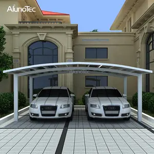 Penutup Carport Aluminium Kanvas Padat Tenaga Surya Jendela Eksterior Logam untuk Tempat Parkir Komersial