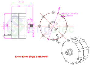 <span class=keywords><strong>Generatore</strong></span> a magneti permanenti a bassa velocità PMG in rame puro da 100W per piccole turbine eoliche - Product Image 5