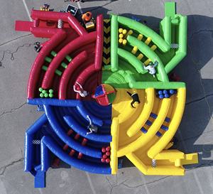 Labyrinthe gonflable THE STORM SPINNING SEAT RIDE Dizzy X Obstacle Course gonflable laser labyrinthe arène jeu - Product Image 4