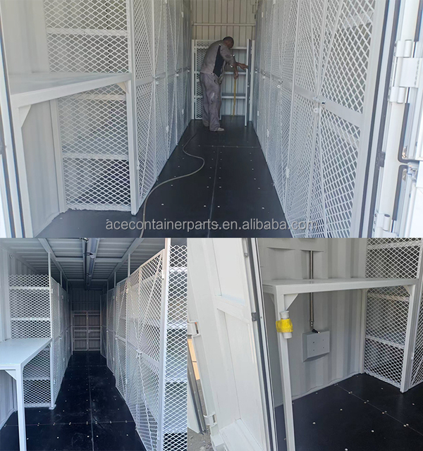 Custom Made Mobile 20ft Shipping Container Workshop with Bench Shelf and Socket
