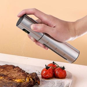 BBQ Custom Spray <b>Bottle</b> Stainless Steel Olive Oil Sprayer Set With Cleaning <b>Brush</b> & Funnel for Cooking - Product Image 4