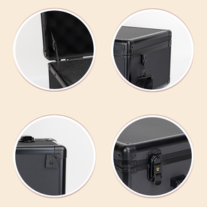 Sang trọng xuất hiện màu đen nhôm công cụ trường hợp chất lượng cao chuyên nghiệp DIY bọt lưu trữ trường hợp tác động kháng va li an toàn - Product Image 6