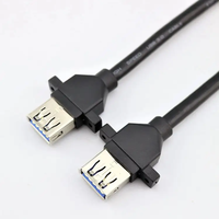 Cable Coaxial 3 USB 3.0 +12V Power IDE20PIN a Doble USB 3.0 Hembra Tipo A de 50cm con Certificación FCC para Computadora