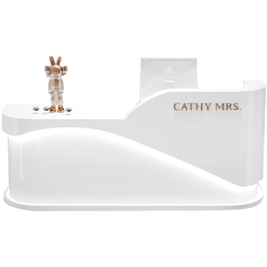 2025 mới bàn tiếp tân bằng gỗ hiện đại cửa hàng quần áo cửa hàng mẹ và bé cửa hàng Thẩm mỹ viện bàn tiếp tân - Product Image 5