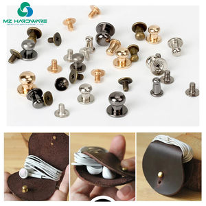 MZhardware 4/5/6/7/8/9/10MM manopola tonda rivetti in metallo Monk testa viti borchie in lega fibbia chiodo panno bottone borsa in pelle artigianale - Product Image 6