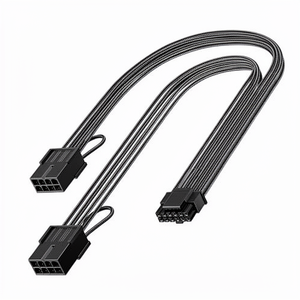 Câble d'extension tressé Fasgear PCI-e 5.0 12VHPWR(12v-2x6) 30cm/1ft 16(12+4) broches mâle 2x8(6+2) broches femelle pour <span class=keywords><strong>GeForce</strong></span> - Product Image 1