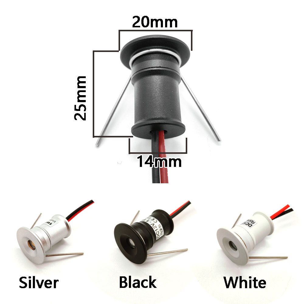 1W Mini Led Spotlight DC 3V 12V Small Pop Light Ceiling Showcase Cabinet Light IP65 Stair Light · image 2