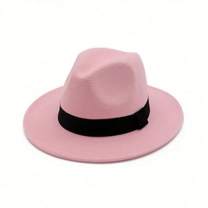 Sombrero Fedora Clásico Retro Vintage al por Mayor para Mujer, con Sensación de Lana, Estampado, para Fiestas, Deportes al Aire Libre, de Ala Ancha - Product Image 5