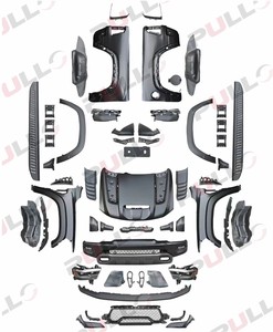 Parachoques de coche para <span class=keywords><strong>Dodge</strong></span> RAM 1500 19-23 a TRX El Kit de conversión incluye parachoques delantero guardabarros capó faros pedales cejas - Product Image 1