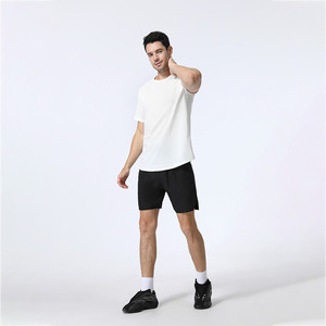 T-shirts personnalisés à ourlet incurvé pour hommes, vierges, 220 g/m², 95 % coton, 5 % élasthanne, pour la gym, le fitness et l'entraînement - Product Image 5