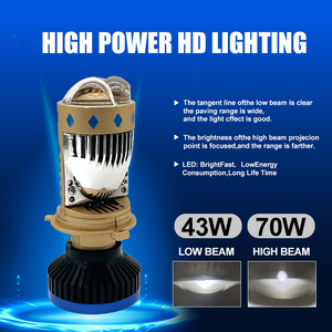 Siêu Sáng Mini Chiếu LED 3 Ống Kính T8 H4 Ống Kính Máy Chiếu Đèn Pha Bóng Đèn <span class=keywords><strong>150W</strong></span> H4 Xe Bi LED Ống Kính Máy Chiếu Với Ánh Sáng Laser - Product Image 4