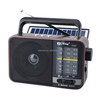 Eletree J19Bts Classic Schwarz Kurzwellen-FM-Empfänger USB/Tf MP3-Player Solar Portable Radio