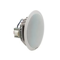 Haut-parleur de plafond PA large bande Spon NAC-131 6 Watts 100 Volts, cône en papier 1x6 pouces, réponse en fréquence 80Hz-18KHz, boîtier métallique, SNR 80dB, 2 unités