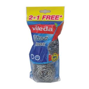 Spugne e Pagliette in Acciaio Inox 2+1 Spirali Vileda 105176 - Product Image 1