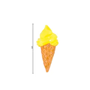 Cono de helado de comida falsa en miniatura, abalorio DIY, adorno de cabujón para álbum de recortes