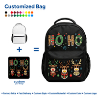 Sac à dos pour ordinateur portable étudiant, grande capacité, respirant, écologique, rembourré ergonomique, avec fermeture éclair étanche et motif géométrique personnalisable