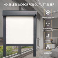 Volet roulant électrique en PVC coupe-vent et imperméable, sur mesure, pour terrasse extérieure, pare-soleil
