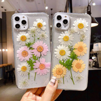 Coque de téléphone transparente à fleurs personnalisée pour iPhone 13 promax 12 mini xs 14 15 Pro Max Plus coque de téléphone à fleurs transparentes
