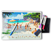 Rompecabezas inteligentes para bebés, preescolar, aprendizaje temprano, dibujo, libro de imágenes, borrado en seco, libro ocupado, pintura para niños