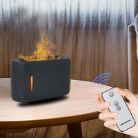 Humidificateur intelligent à flamme avec protection contre l'arrêt automatique, lumière LED et minuterie pour chambre et salon