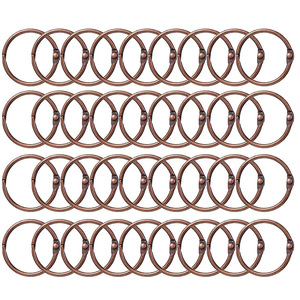 Antique Red Copper Open <b>Curtain</b> <b>Ring</b> Round Anti Rust Movable Card Binding <b>Ring</b> For <b>Curtain</b> Poles Tracks Accessories - Product Image 1
