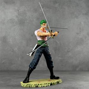 Figurine d'anime <span class=keywords><strong>One</strong></span> <span class=keywords><strong>Piece</strong></span> Zoro de 17 cm en gros, modèle de collection de bureau avec double tête et pose de combat - Product Image 3