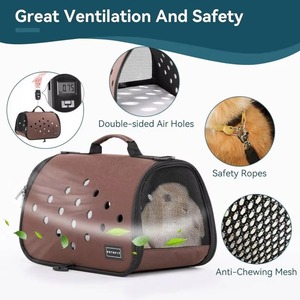 Muestra Gratis: Mochila Transportadora para Cobayas, Mochila de Viaje para Animales Pequeños como Dragones Barbudos, Erizos, Ratas, Loros, Conejos y Petauros del Azúcar - Product Image 3