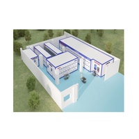 Panneau sandwich PU ignifuge 100/150/200 mm pour mur/plafond de chambre froide, utilisation en conteneur avec compresseur Copeland, moteur et pompe
