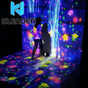Projection entièrement immersive <span class=keywords><strong>art</strong></span> 3D magique salle virtuelle fêtes fleurs cascade holographique cartographie interactive sol mural dynamique - Product Image 4