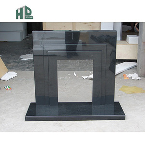 Cheminée en pierre de granit noir d'intérieur de style occidental avec la belle cheminée de conception - Product Image 1