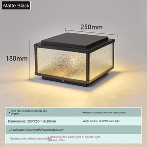 Extérieur Étanche En Métal Jardin LED Colonne Phares Solaire Bollard Lumière pour Patio Doorpost Villa Affichage Pilier Mur Lampes pour - Product Image 2