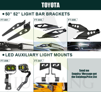 Supports de montage LED de fossé de capot moteur pour lumière tout-terrain, antenne fouet, panneau de capot adapté au pare-brise inférieur