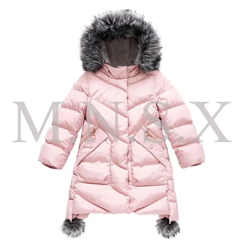 custom OEM/ODM hooded soild girls outwear down puffer kids coat girls' jackets