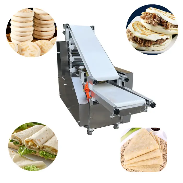 Siêu hiệu suất Arabic Máy làm bánh mì roti chapati hình thành bánh mì cán Máy maquina Para hacer tortillas