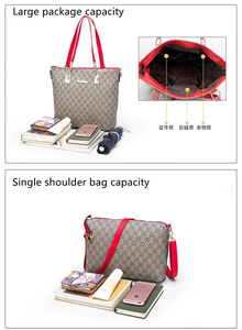 OEM Marken-Damenmode 6-teiliges Wasserdichtes Hand- und Schultertaschen-Set Geldbörse Damen PU-Leder Brieftasche Clutches Handtaschen-Set für Frauen - Product Image 6