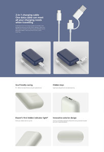 เสี่ยวหมี่รุ่นพกพา33วัตต์รุ่นโปรพาวเวอร์แบงค์10000มิลลิเมอร์แบตเตอรี่2A กระแสไฟขาออก9โวลต์จอแสดงผล LED เที่ยงคืน - Product Image 6