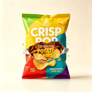 Bolsa con Sellado Trasero Personalizada OEM, MOQ Bajo, Varios Tamaños, para Papas Fritas, Paquete Familiar, Embalaje para Venta Minorista en Línea y Fuera de Línea - Product Image 2