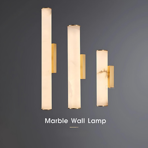 Modern Luxury Brass <strong>Natural</strong> Alabaster Hanging Lamp for Living Room and Bedroom Decorative Brass Sconce Alabaster Wall Lamp <strong>Light</strong>